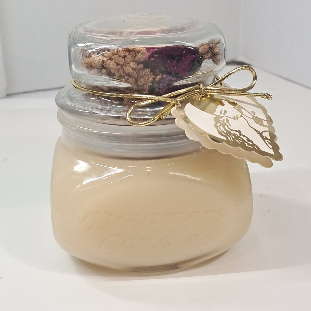Vintage Dreamers‎ Candle Old Fashioned Vanilla Potpourri Filled Lid glass jar